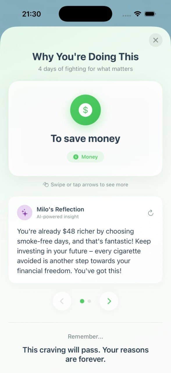 Your reasons — why you're doing this